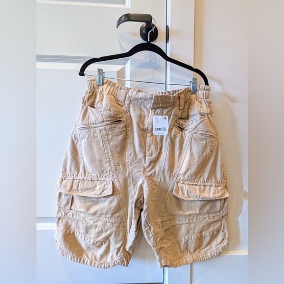 Free People Tan Women's Cargo Shorts - Picture 3 of 6